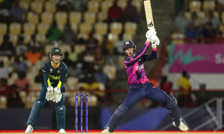 Scotland’s Brandon McMullen punished loose Australian bowling to build a big total of 180.