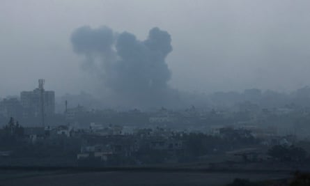 Smoke rises over Beit Hanoun
