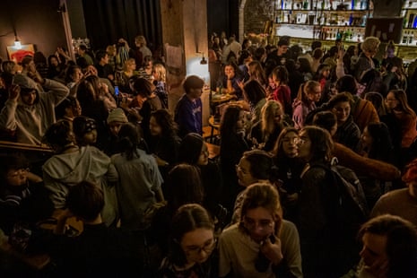 Dozens of young people, activists and members of civil society, sensitive to queer and feminist causes, meet in one of the only two LGBT friendly nightclubs in Almaty, during an after party, following a demonstration.