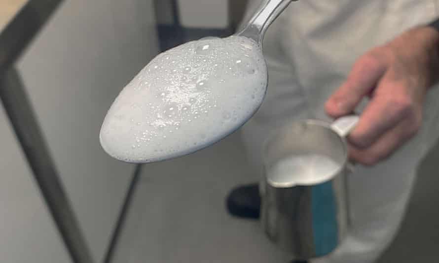 Le prototype de lait d'Eden Brew, fabriqué avec de la levure modifiée