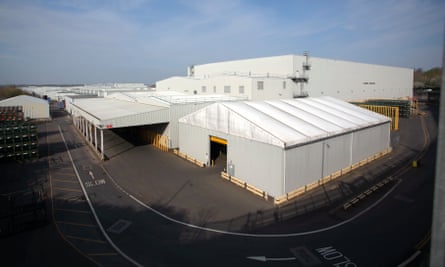 The Stamping Operations area of The Jaguar and Land Rover plant in Solihull in the West Midlands of England.