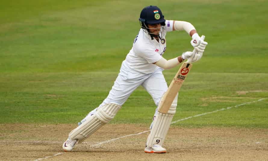 Shafali Verma made 96 in the first inning for India and then 55 did not go out in the second as they continued.