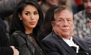 Donald Sterling, V. Stiviano<br>FILE - In this Dec. 19, 2010, file photo, Los Angeles Clippers owner Donald Sterling, right, and V. Stiviano, left, watch the Clippers play the Los Angeles Lakers during an NBA preseason basketball game in Los Angeles. Sterling sued celebrity website TMZ and an ex-girlfriend over the recording of his off-color remarks that cost him ownership of the Los Angeles Clippers. Sterling's lawsuit filed Friday, Aug. 7, 2015, in Los Angeles Superior Court accused TMZ and V. Stiviano of violating his privacy and causing damage on a "scale of unparalleled and unprecedented magnitude." (AP Photo/Danny Moloshok, File)