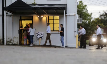 Voters enter a church to vote on Tuesday, Nov. 8, 2016, in San Antonio, Texas.