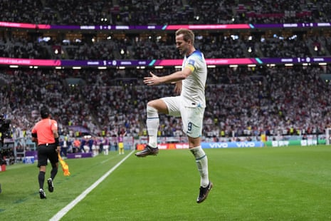 Harry Kane scores his first of these finals.