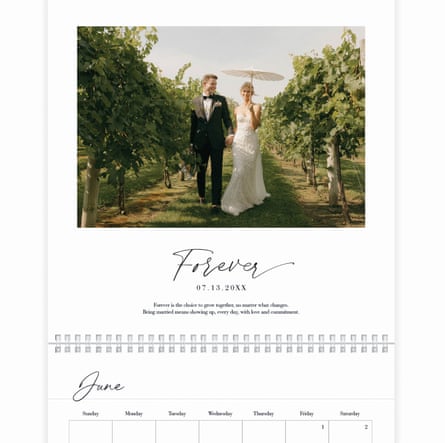 The best personalized wedding gift ideas in the us for couples who have everything | weddings A photo of a shutterfly wall calendar
