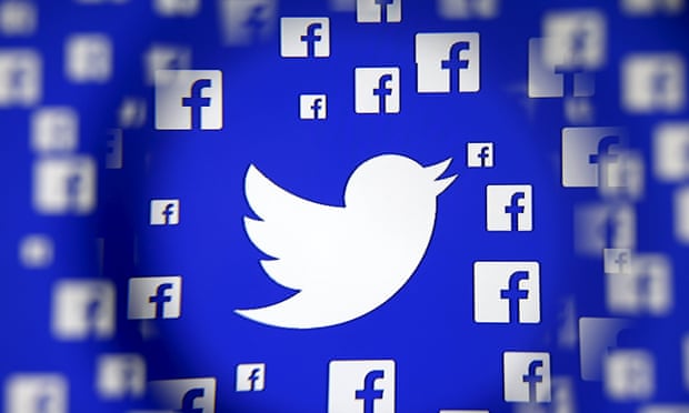 Logo of Twitter and Facebook