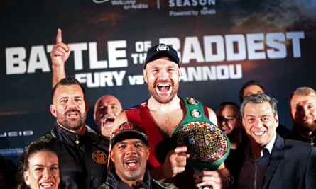 Tyson Fury and his team promote his fight with Francis Ngannou.