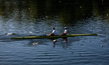 Ollie Wynne-Griffith and Tom George in training