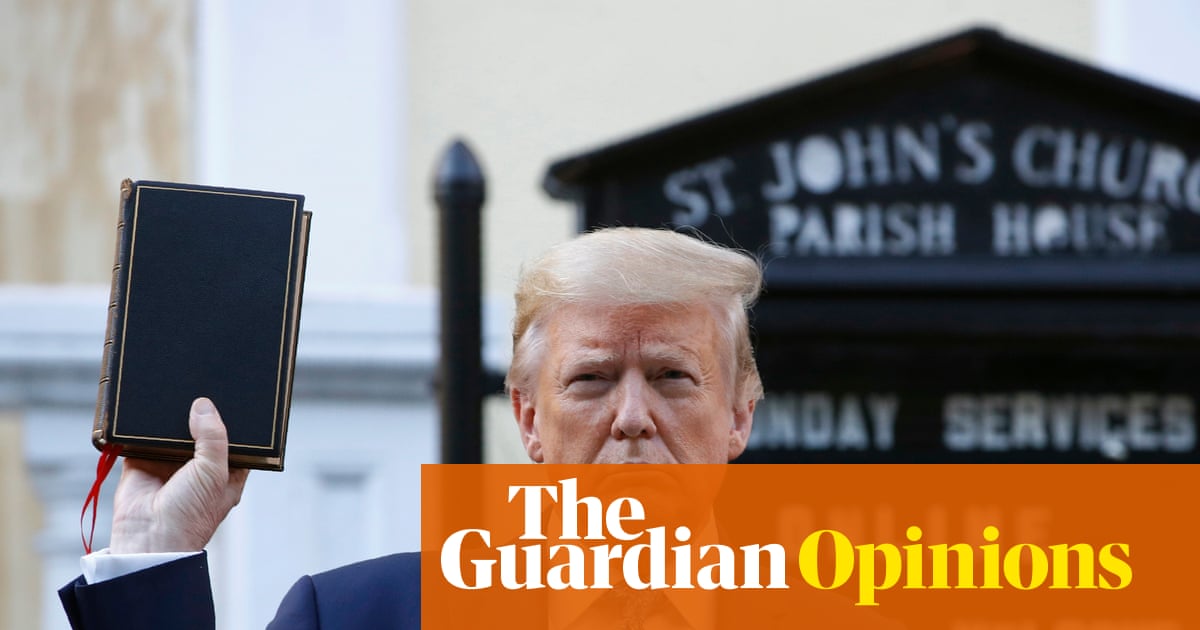 With his Bible readings, Trump is doubling down on his God complex. Somehow, evangelical Christians are buying it | Emma Brockes