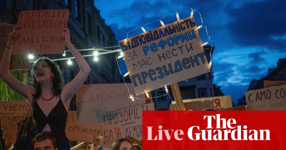 Russia attacks Ukraine’s gas facilities as Zelenskyy faces further protests – Europe live