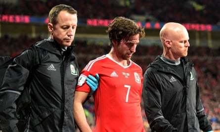 Joe Allen was forced off with an injury in a major blow to the hosts.