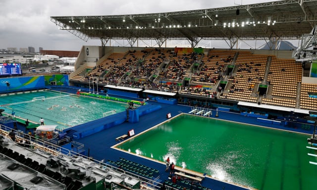 Why Have The Rio Olympic Pools Turned Green Video Sport The Guardian Why Have The Rio Olympic Pools Turned Green Video Sport The Guardian