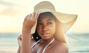 woman in a straw hat