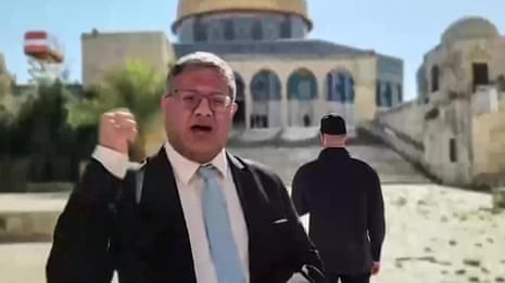 Israeli minister Itamar Ben-Gvir makes provocative visit to al-Aqsa compound – video