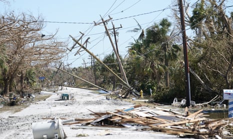 Debris can be seen on Sanibel Island in the aftermath of Hurricane Ian.