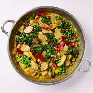New potato, chard and coconut curry