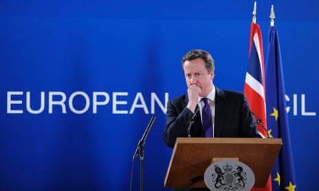David Cameron speaks at a press conference in Brussels on the last day of a two-day EU leaders summit. 