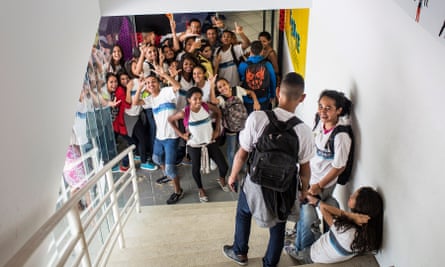 Students at André Urani school in Rio de Janeiro, Brazil