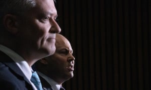 Treasurer Josh Frydenberg and finance minister Mathias Cormann