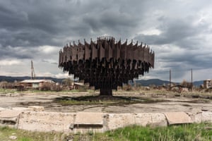 A fountain at the former technical university in Gyumri, Armenia