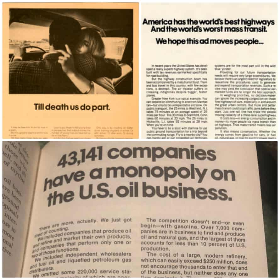 Mobil ran ads in top US print publications to paint a ‘corporate persona’ of the company that often had nothing to do with oil.