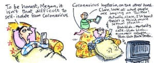 Clare in the community cartoon - Covid-19