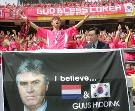 South Korean fans at their draw with the USA.