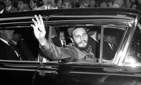 Fidel Castro outside the Statler hotel in New York.