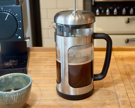 1 litre John Lewis stainless steel cafetière.