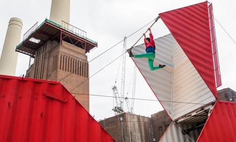 Choreographer Satchie Noro performs the UK Premiere of Origami at Battersea Power Station during Dance Umbrella.