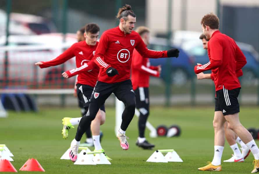 Wales prepare on Tuesday for their World Cup qualifier against Belgium.