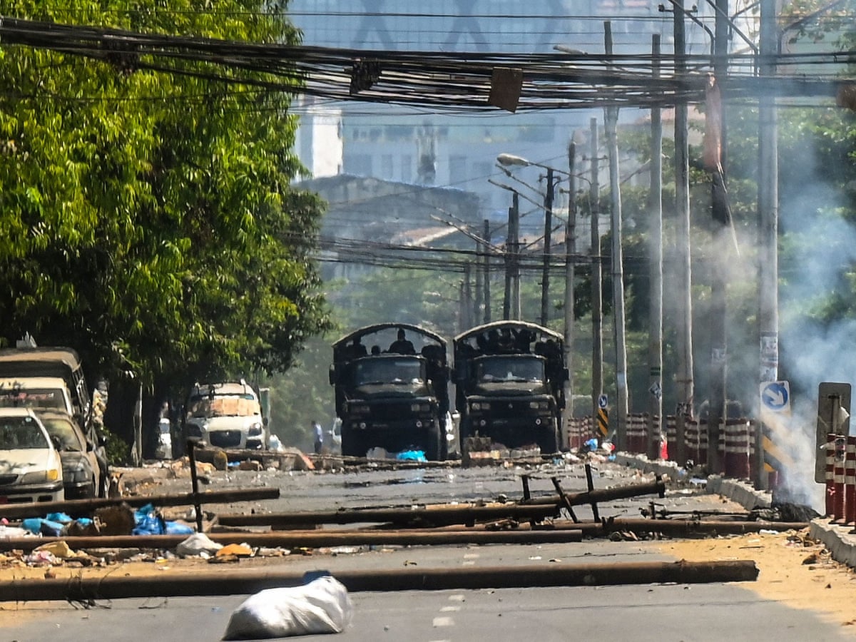 Myanmar Police Surround Protesters And Raid Compound In Yangon Myanmar The Guardian Myanmar Police Surround Protesters And Raid Compound In Yangon Myanmar The Guardian