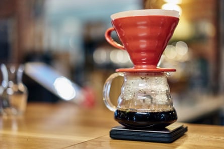 A pour-over coffee cone