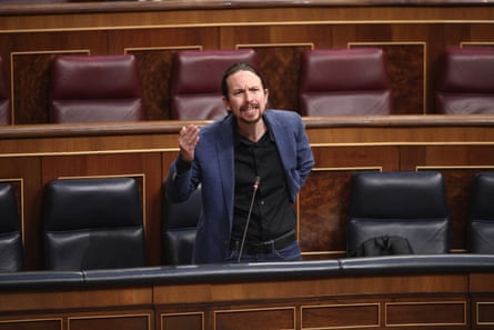 Pablo Iglesias, Spain’s deputy prime minister, speaking in parliament 27 May