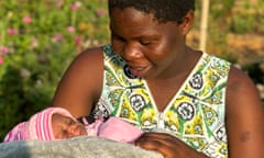 Ellen Kafamtengo holds her newborn son Justice