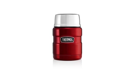 Thermos Stainless Food Flask in red