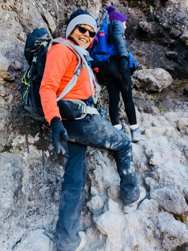 Mavani conquering a cliff face.