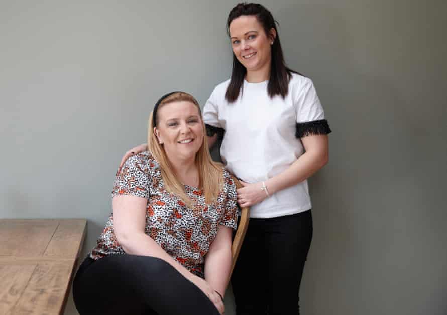 Friends Laura (BlondeHair) and Kerrie (DarkHair); Kerrie offered to be a surrogate mother for Kerrie