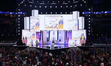 Trump threatens ‘largest deportation’ drive in US history after saying God saved him in shooting – live Republican presidential nominee and former US President Donald Trump gives his RNC speech in Milwaukee.