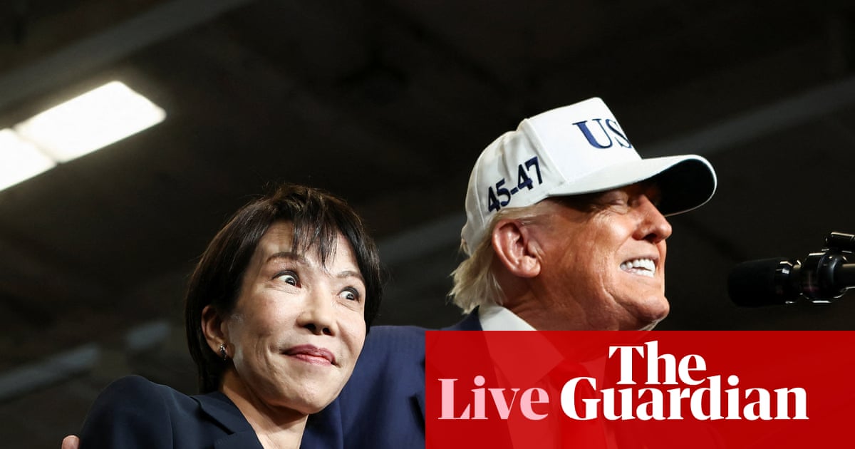 Trump and new Japanese prime minister share praise and vow to strengthen ‘remarkable’ relationship – US politics live