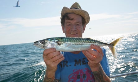 The author with a mackeral.