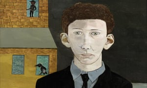 A detail from Man with a Feather by Lucian Freud