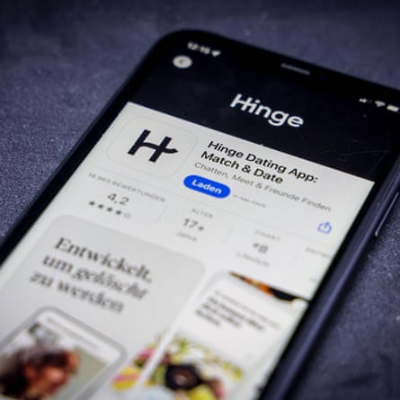 Hinge app on smartphone screen.