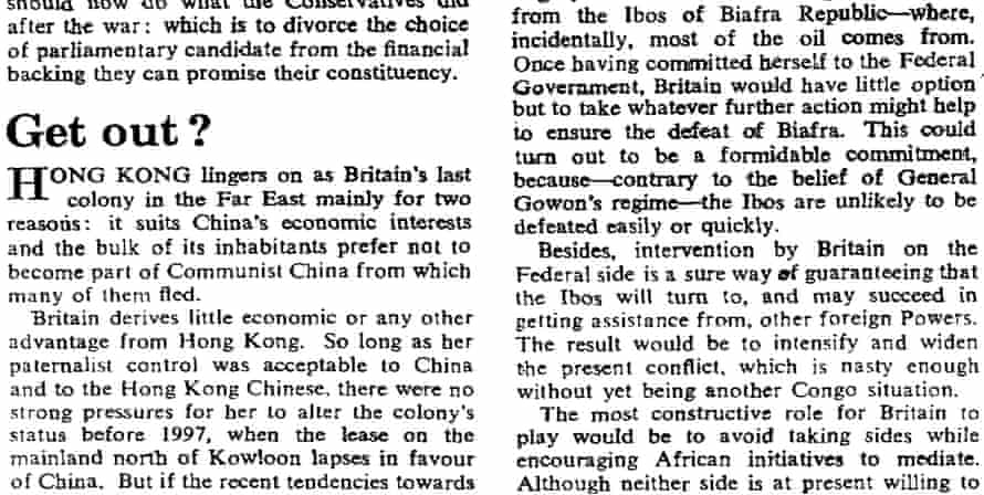 The Observer, 16 July 1967.