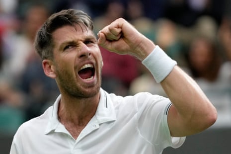 Britain's Cameron Norrie reacts during his win.