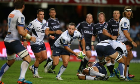 Alby Mathewson of the Force in action during the match against the Sharks at Kings Park.