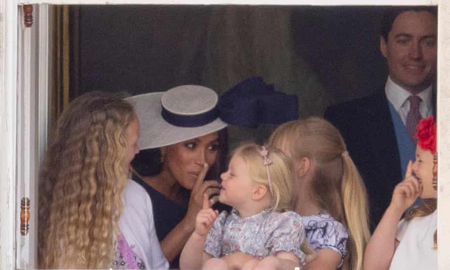 Meghan Markle with Savannah Phillips and Mia Tindall