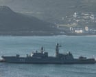 Russian warship carries out rare live-fire exercise 45 miles off UK coast