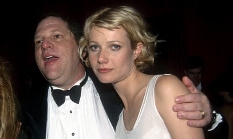 Harvey Weinstein and Gwyneth Paltrow at the Beverly Hilton Hotel in January 1998.